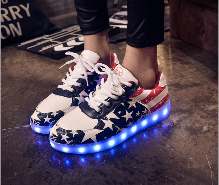 Light Up Shoes with Flags