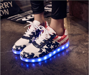 Light Up Shoes with Flags