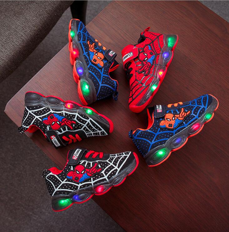 LED lighted Spider-man Sneakers